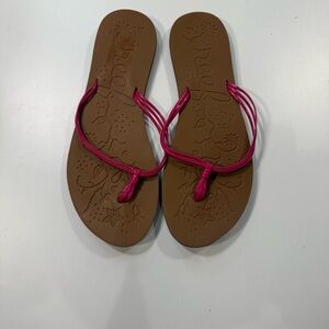 Reef Pink and Brown Sandals Classic Beach Footwear Women’s Size 6.5-7